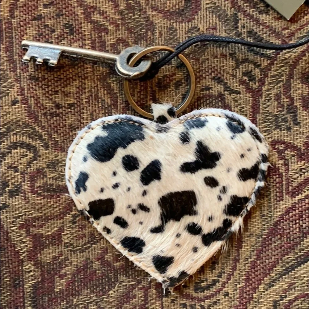 Myra heart shaped hairon keychain, mixed colors